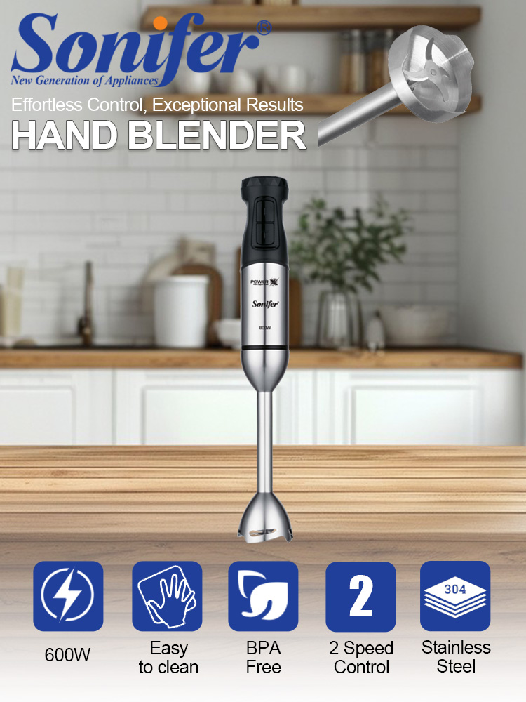 Baby Food Grinder Machine - Batidora de Mano Sonifer SF-8181 600W