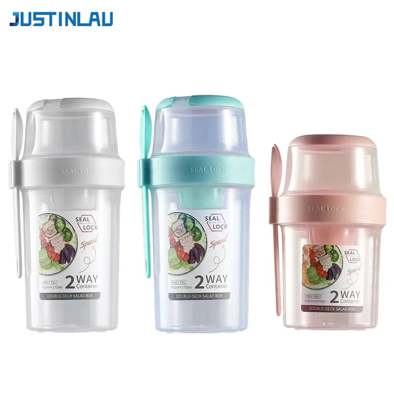 Baby Food Thermos - JUSTINLAU Vaso Portátil para Ensaladas y